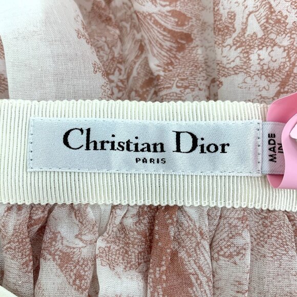 Christian Dior Light Pink Jungle Animal Print Cotton Skirt 36 XS Made In France - Picture 2 of 6